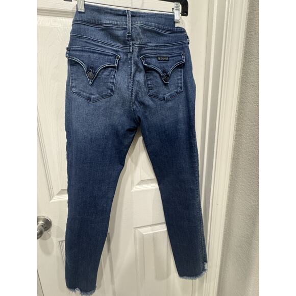 Hudson Jeans Women's Blue Denim Ankle Fray Hem Distressed Wash Casual - Picture 4 of 9